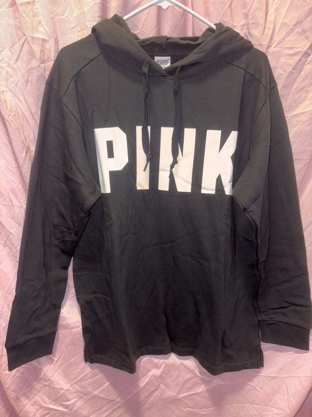 Victoria's Secret PINK Pullover Hoodie Size M Black